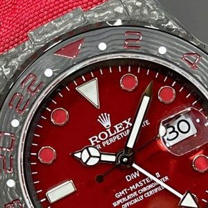Đồng Hồ Rolex Rep 11 GMT Master II DIW Carbon Siêu Nhẹ Màu Đỏ 40mm (9)