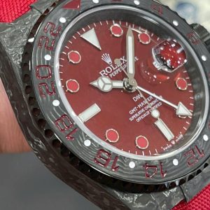 Đồng Hồ Rolex Rep 11 GMT Master II DIW Carbon Siêu Nhẹ Màu Đỏ 40mm (9)