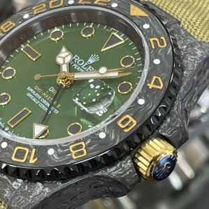 Đồng Hồ Rolex Rep 11 GMT Master II DIW Carbon Siêu Nhẹ Màu Xanh 40mm (9)