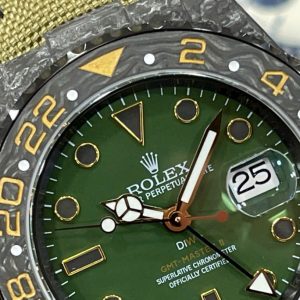 Đồng Hồ Rolex Rep 11 GMT Master II DIW Carbon Siêu Nhẹ Màu Xanh 40mm (9)