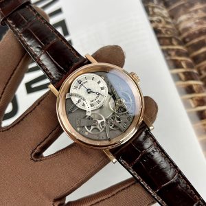Đồng Hồ Breguet Tradition Rep 11 Cao Cấp Nhất Mặt Lộ Cơ Dây Da Màu Nâu Xưởng ZF 40mm (4)