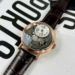 Dong Ho Breguet Tradition Rep 11 Cao Cap Nhat Mat Lo Co Day Da Mau Nau Xuong ZF 40mm 6