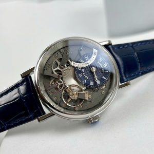 Đồng Hồ Breguet Tradition Replica Cao Cấp Mặt Lộ Cơ Dây Da Màu Xanh Xưởng ZF 40mm (9)
