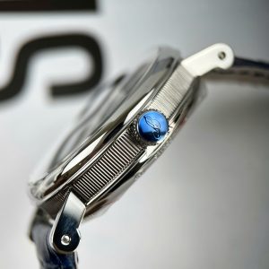 Dong Ho Breguet Tradition Replica Cao Cap Mat Lo Co Day Da Mau Xanh Xuong ZF 40mm 6