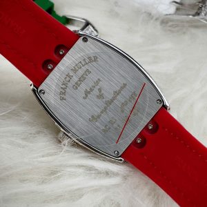 Đồng Hồ Franck Muller V32 Nữ Đính Đá Trái Tim Dây Cao Su Màu Đỏ Siêu Cấp 36mm (3)