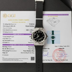 Đồng Hồ Hublot Orlinski Titanium Đính Full Kim Cương Nhân Tạo Chế Tác Hong Kong 40mm (4)