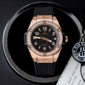 Đồng Hồ Hublot Rep 11 Big Bang One Click King Gold Đính Đá Baguette 39mm (3)