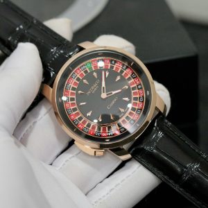 Đồng Hồ Jacob & Co Rep 11 Casino Roulette Màu Vàng Hồng Dây Da Màu Đen 44mm (3)