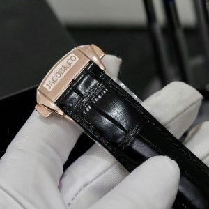 Đồng Hồ Jacob & Co Rep 11 Casino Roulette Màu Vàng Hồng Dây Da Màu Đen 44mm (3)