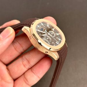 Dong Ho Patek Philippe Rep 11 Aquanaut 5261 Mat So Chocolate Day Cao Su 40mm 8