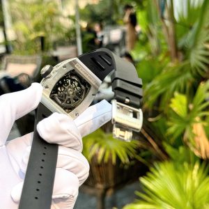 Đồng Hồ Richard Mille RM010 Nam Đính Đá Replica Cao Cấp Dây Cao Su Đen 40mm (5)