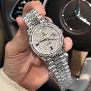 Đồng Hồ Rolex Chế Tác Day-Date 228349RBR Đính Đá Moissanite Xưởng GM 40mm (6)