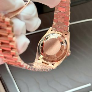 Đồng Hồ Rolex Chế Tác Day-Date Bọc Vàng Thật Mặt Số Chocolate 187 Grams Xưởng QF 40mm (1)