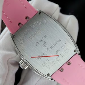 Dong Ho Franck Muller Nu Sieu Cap Vanguard V32 Dinh Da Day Cao Su Mau Hong 36mm 11