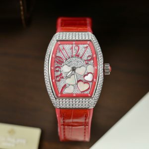 Đồng Hồ Franck Muller V32 Nữ Siêu Cấp Trái Tim Đính Full Kim Cương Moissanite 36mm (10)