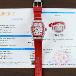 Đồng Hồ Franck Muller V32 Nữ Siêu Cấp Trái Tim Đính Full Kim Cương Moissanite 36mm (10)