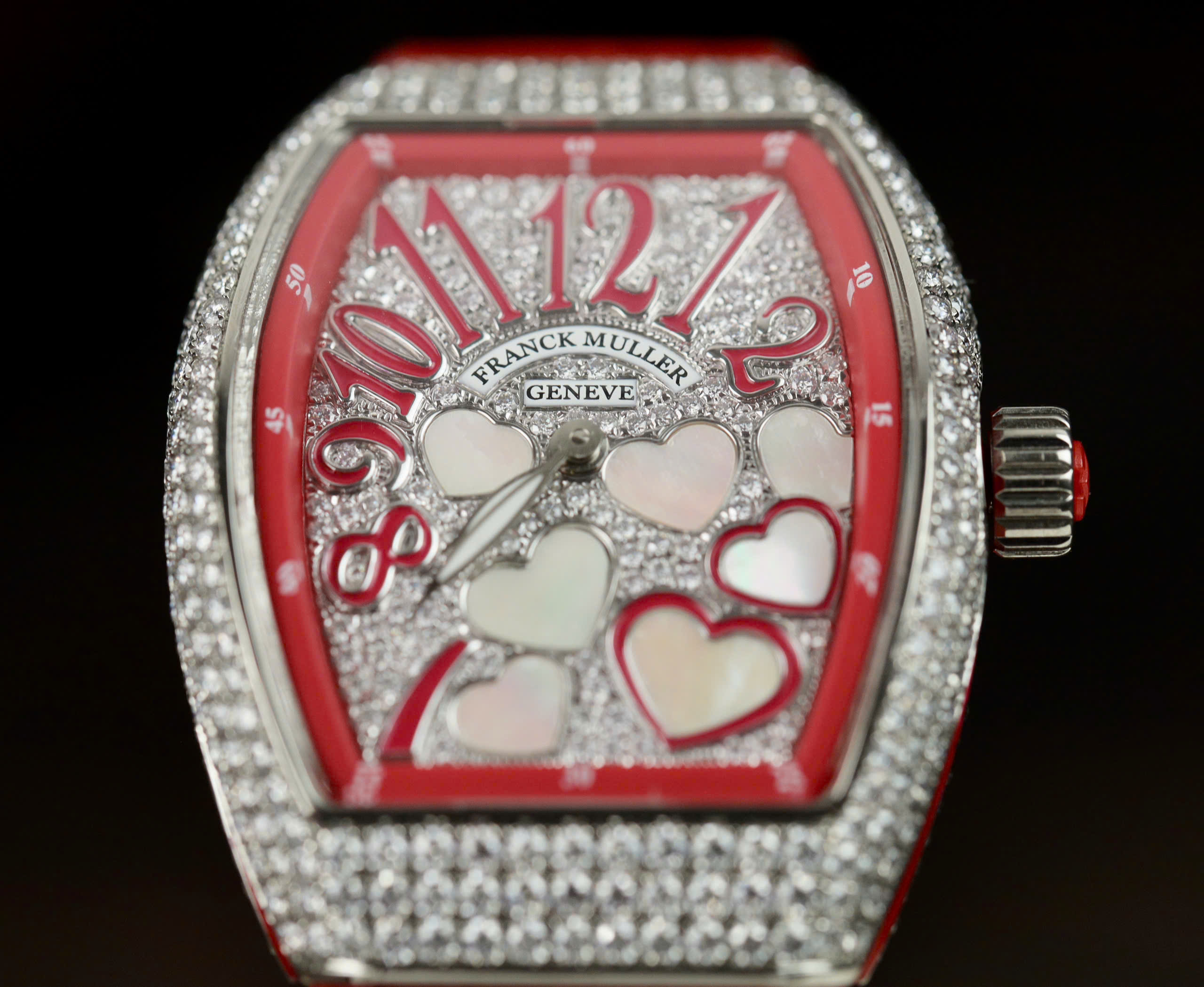 Đồng Hồ Franck Muller V32 Nữ Siêu Cấp Trái Tim Đính Full Kim Cương Moissanite 36mm (3) Dong Ho Franck Muller V32 Nu Sieu Cap Trai Tim Dinh Full Kim Cuong Moissanite 36mm 3