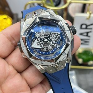 Đồng Hồ Hublot Big Bang Sang Bleu 2 Replica 11 Màu Xanh Dương Xưởng BBF 45mm (5)