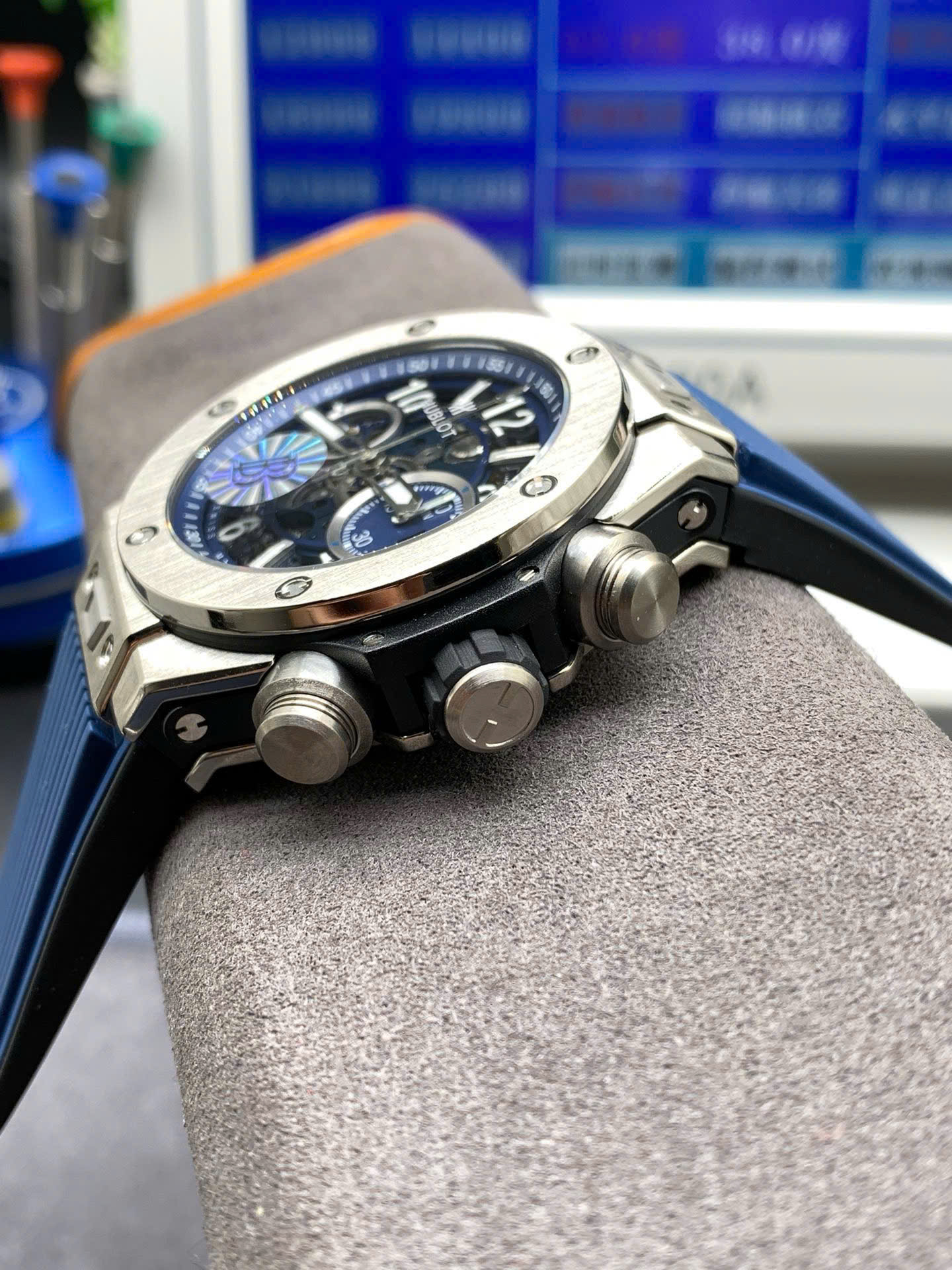 Đồng Hồ Hublot Big Bang Unico Replica 11 Màu Xanh Dương Nhà Máy BBF 42mm (3) Dong Ho Hublot Big Bang Unico Replica 11 Mau Xanh Duong Nha May BBF 42mm 3