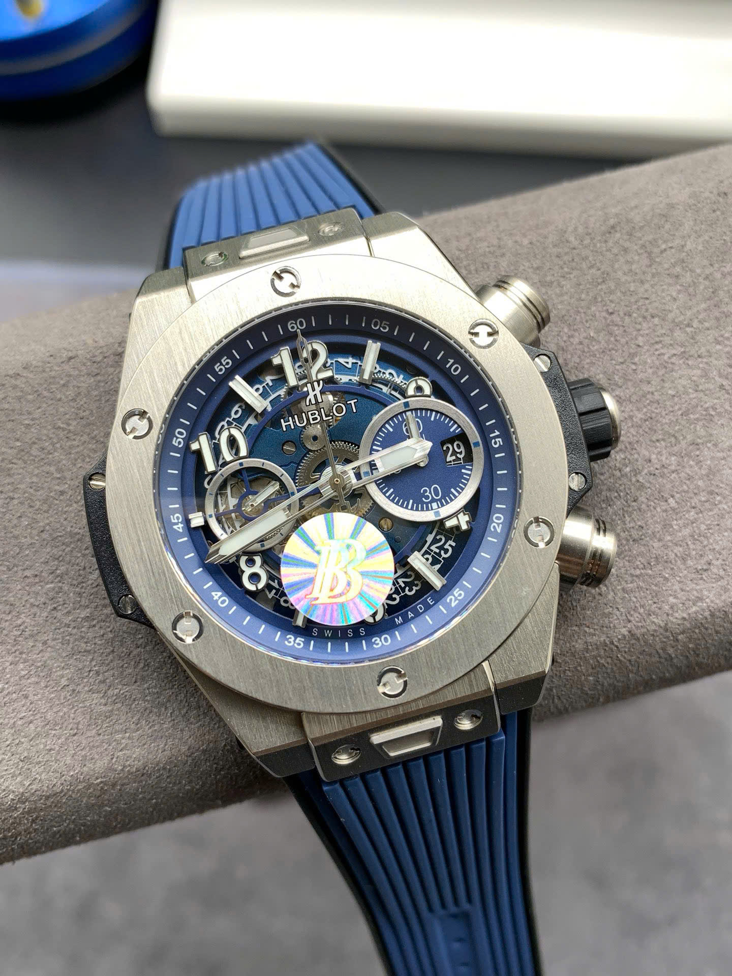 Đồng Hồ Hublot Big Bang Unico Replica 11 Màu Xanh Dương Nhà Máy BBF 42mm (7) Đồng Hồ Hublot Big Bang Unico Replica 11 Màu Xanh Dương Nhà Máy BBF 42mm (7)