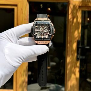 Đồng Hồ Hublot Fake Cao Cấp Spirit Of Big Bang King Gold Viền Đen Xưởng HB 45mm (5)
