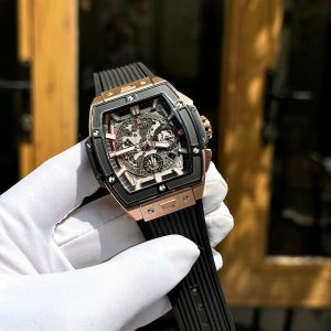 Đồng Hồ Hublot Fake Cao Cấp Spirit Of Big Bang King Gold Viền Đen Xưởng HB 45mm (5)