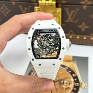 Đồng Hồ Richard Mille Rep 1 1 RM055 Bubba Watson Chế Tác Vỏ Gốm Trắng Xưởng ZF 42,7x49,9mm (1)
