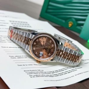 Đồng Hồ Rolex Rep 1 1 DateJust 126231 Mặt Số Vi Tính Chocolate Nhà Máy GM 36mm (9)