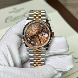 Dong Ho Rolex Rep 1 1 DateJust 126231 Mat So Vi Tinh Chocolate Nha May GM 36mm 6