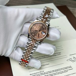 Dong Ho Rolex Rep 1 1 DateJust 126231 Mat So Vi Tinh Chocolate Nha May GM 36mm 8