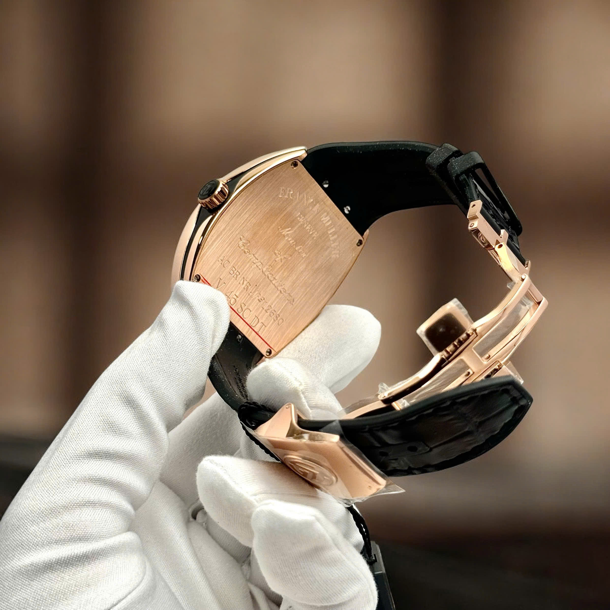 Đồng Hồ Franck Muller Vanguard V45 Replica Cao Cấp Màu Vàng Hồng Nhà Máy ABF 45mm (4) Đồng Hồ Franck Muller Vanguard V45 Replica Cao Cấp Màu Vàng Hồng Nhà Máy ABF 45mm (6)