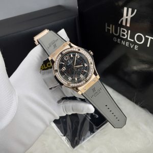 Đồng Hồ Hublot Automatic Nam Cơ Lộ Máy Viền Đính Đá Fake Nhật 42mm (1)