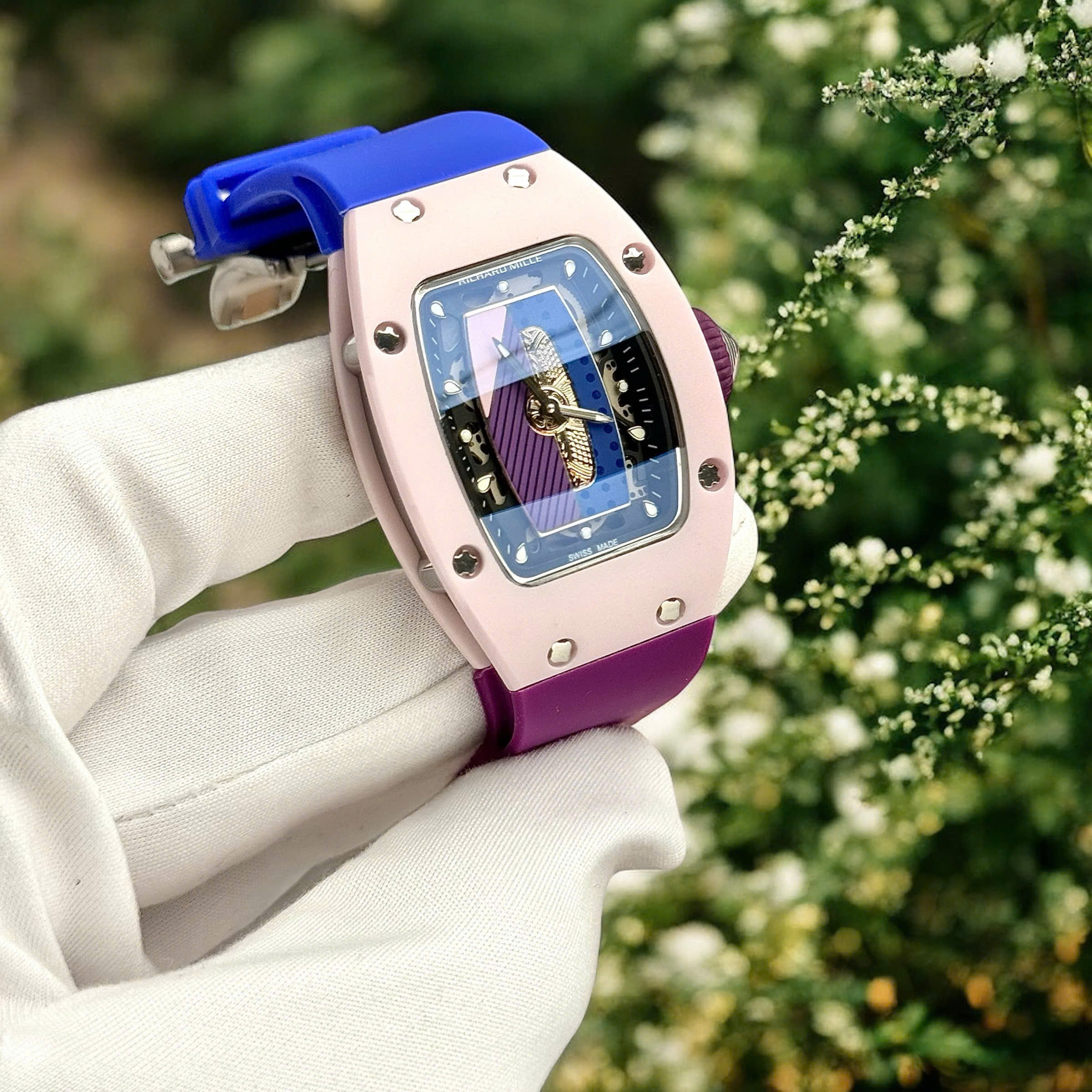 Đồng Hồ Richard Mille RM07-01 Pastel Pink Vỏ Gốm Replica Cao Cấp Nữ 36mm (1) Đồng Hồ Richard Mille RM07-01 Pastel Pink Vỏ Gốm Replica Cao Cấp Nữ 36mm (7)