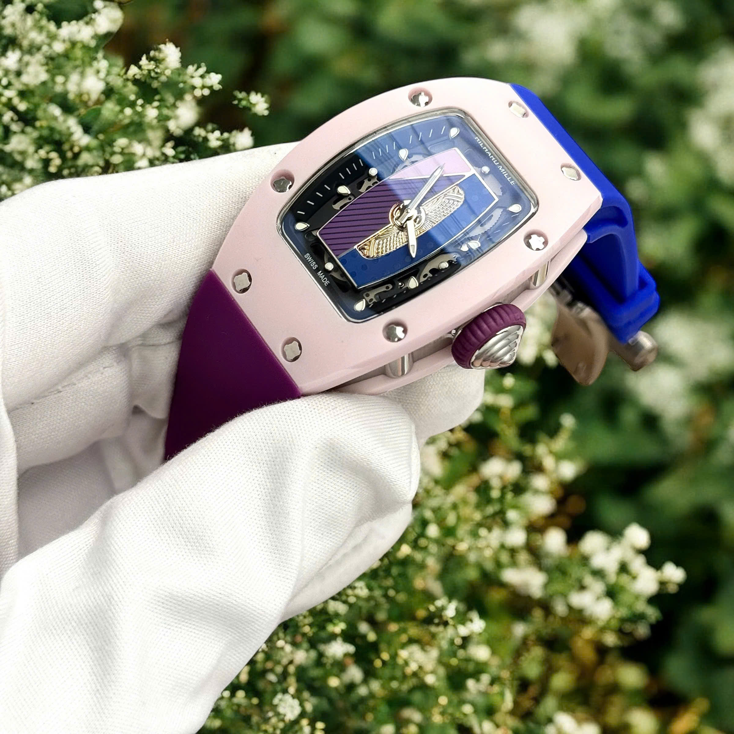 Đồng Hồ Richard Mille RM07-01 Pastel Pink Vỏ Gốm Replica Cao Cấp Nữ 36mm (6) Đồng Hồ Richard Mille RM07-01 Pastel Pink Vỏ Gốm Replica Cao Cấp Nữ 36mm (7)