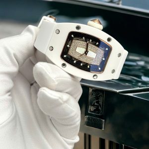 Đồng Hồ Richard Mille Rep 11 RM07 Gốm Trắng Dây Cao Su Máy Cơ Automatic 36mm (1)