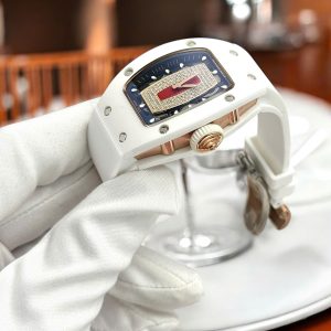 Đồng Hồ Richard Mille Rep 11 RM07 Gốm Trắng Mặt Số Đính Đá Máy Cơ Automatic 36mm (2)