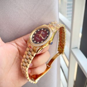 Dong Ho Rolex Fake May Co Nhat Day Date Dinh Full Da Mat So Do 36 40mm 3