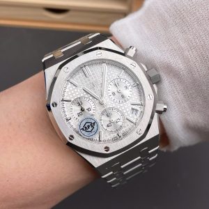 Dong Ho Audemars Piguet Che Tac Royal Oak 26240ST Mat Trang Xuong APS 2025 41mm 1