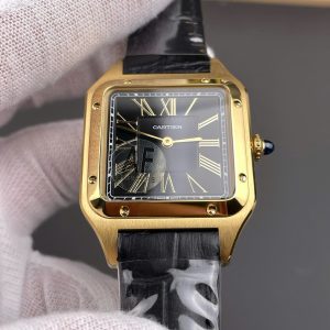 Đồng Hồ Cartier Rep 11 Santos-Dumont WGSA0077 Màu Đen Máy Pin Xưởng AF 43,5x31,4mm (1)