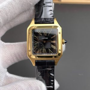 Đồng Hồ Cartier Rep 11 Santos-Dumont WGSA0077 Màu Đen Máy Pin Xưởng AF 43,5x31,4mm (1)