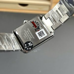 Dong Ho Cartier Replica 11 Tank Diamonds Nam Dinh Da May Pin Nha May AF 31x40mm 3