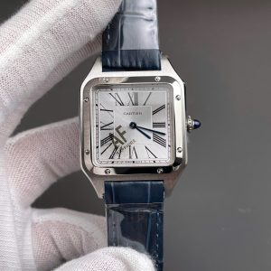 Đồng Hồ Cartier Replica Cao Cấp Santos Dumont WSSA0022 Nam Dây Da Màu Xanh Dương AF 43,5mm (7)