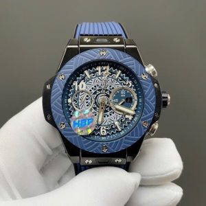 Đồng Hồ Hublot Rep 11 Big Bang Unico 'O Ka Mua Chronograph Dây Cao Su Xưởng HB 45mm (3)