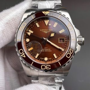 Đồng Hồ Longines Rep 11 HydroConquest Nam Dây Kim Loại Mặt Số Nâu Xưởng AF 41mm (7)
