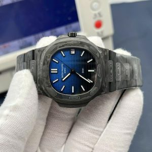 Đồng Hồ Patek Philippe Rep 11 Natilus 5711 DIW Carbon Màu Đen Mặt Xanh Siêu Nhẹ 40mm (1)