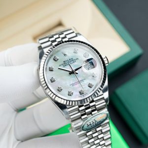 Đồng Hồ Rolex Chế Tác DateJust 126234 Mặt Xà Cừ Khảm Trai Trắng Nhà Máy Clean Nam 36mm (5)