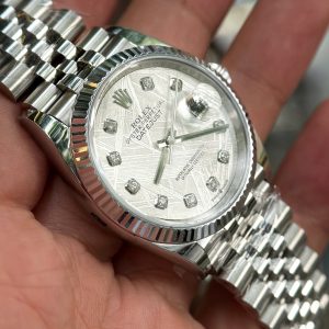 Dong Ho Rolex Che Tac Mat So Thien Thach Coc So Moissanite DateJust 126234 Xuong Clean 36mm 8