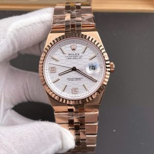 Đồng Hồ Rolex Land-Dweller 127235 Rep 11 Mặt Số Trắng Họa Tiết Tổ Ong 40mm (1)
