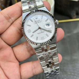 Đồng Hồ Rolex Land-Dweller 127336 Rep 11 Mặt Số Màu Trắng Họa Tiết Tổ Ong 40mm (5)