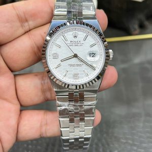 Đồng Hồ Rolex Land-Dweller 127336 Rep 11 Mặt Số Màu Trắng Họa Tiết Tổ Ong 40mm (5)